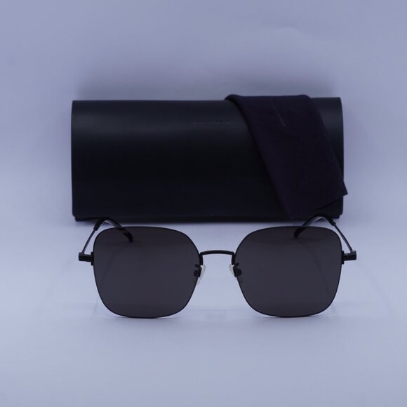 Saint Laurent SL410 WIRE 002 Square Sunglasses - Black - Picture 4 of 9
